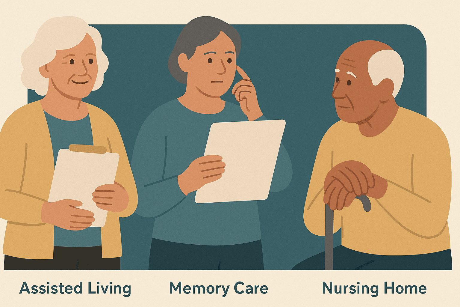 Assisted Living vs Memory Care vs Nursing Home: How to Tell Which One You Need - Featured image